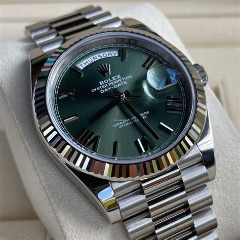 rolex daydate grün